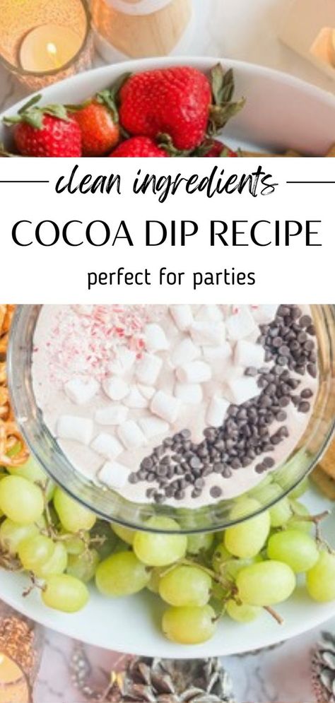 3 ingredient dairy free hot cocoa dip Cocoa Dip Recipe, Dairy Free Hot Cocoa, Hot Cocoa Dip, Hot Chocolate Dip, Cocoa Dip, Neighborhood Friends, Chocolate Dip, Party Snack, Guilt Free Dessert