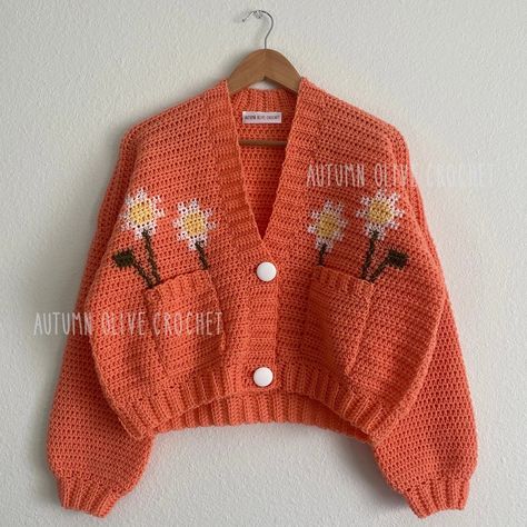 Crochet Cardigan With Pockets, Cute Crochet Cardigan, Crochet Logo, Diy Crochet Cardigan, Crochet Cardigan Tutorial, Autumn Olive, Denver Fashion, Summer Outfits For Teens, Cardigan Design