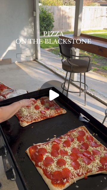 Arielle on Instagram: "Pizza was so good 🍕🔥  #blackstone #blackstonegriddle #blackstoneproducts #blackstonerecipes #pizzaontheblackstone #motherhood #relatablemom #sahm #outdoorcooking #outdoorkitchen #blackstonegriddlerecipes" Blackstone Pizza, Outdoor Griddle Recipes, Blackstone Grill, Cooking Stone, Griddle Recipes, Cooking Pizza, Griddle Cooking, Blackstone Griddle, Grilled Pizza