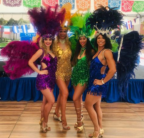 Brazilian Dancer Costume, Carnival Entertainment, Samba Music, Old Hollywood Theme, Carnival Show, Brazilian Samba, Professional Costumes, Samba Costume, Dancer Costume