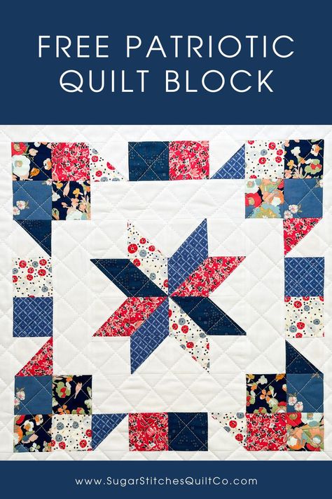 American Quilts Patterns, American Flag Quilt, Missouri Star Quilt Tutorials, Half Square Triangle Quilts Pattern, Quilted Pillows, Quilt Blocks Easy, Free Quilting Patterns, Beginner Quilt, Flag Quilt