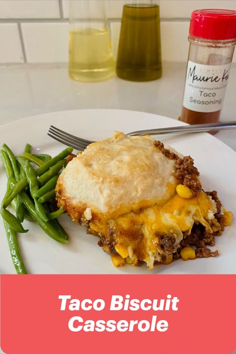 Taco Biscuit Casserole, Taco Biscuit Bake, Fast Family Meals, Biscuits Casserole, Taco Casserole, Biscuit Bake, Whats For Lunch, Casserole Recipes, Family Meals