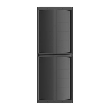 Hyper Tough Plastic 4-Shelf Garage Storage Utility Cabinet Price Drop at Walmart! Code Video, Metal Garage Storage Cabinets, Utility Cabinet, Storage Utility, Garage Cabinet, Garage Basement, Utility Cabinets, Kitchen Finishes, Cabinet Black