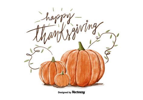 Thanksgiving Pumpkin Watercolor Vector - Download Free Vector Art, Stock Graphics & Images Watercolor Pumpkins Autumn, April Vision Board, Thanksgiving Card Ideas, Thanksgiving Drawings, Pumpkin Watercolor, Thanksgiving Clip Art, Happy Thanksgiving Images, Pumpkin Illustration, Pumpkin Vector