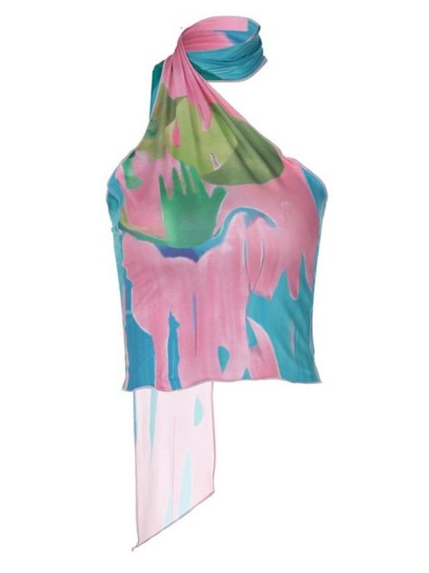 Artistic Women's Abstract Print Choker Scarf Top > Shop Now at: https://indiogear.com/products/womens-abstract-print-choker-scarf-top > Elegance redefined with our affordable, trendy fashion wear. Step into summer with style! #FashionForAll #SummerStyle #SmartBuyer Dirndl Outfit, Bandeau Tops, Rock Outfit, Bubble Skirt, Scarf Top, Backless Top, Tie Design, Mini Robes, Self Design