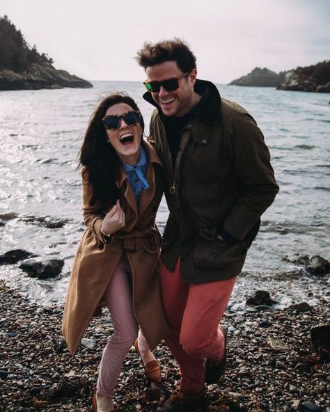 Sarah Patrick, Sarah Kjp, New England Prep, Sarah Vickers, Couples Fashion, Living Classic, Coral Pants, Classy Girls Wear Pearls, Kiel James Patrick