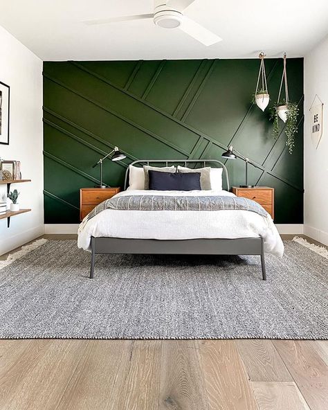 Angela Rose Home, Green Accent Wall, Bedroom Tile, Dancing Moves, Break Dancing, Angela Rose, Rose Diy, Green Accent Walls, Feature Wall Bedroom