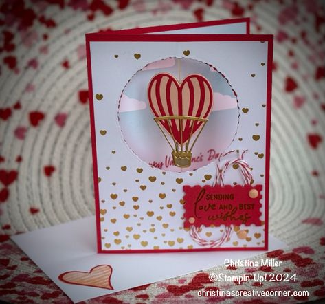 Hot Air Balloon Valentine, Balloon Valentine, Hot Air Balloon Craft, Spinner Card, Interactive Card, Country Bouquet, Valentines Balloons, Balloon Crafts, Creative Corner