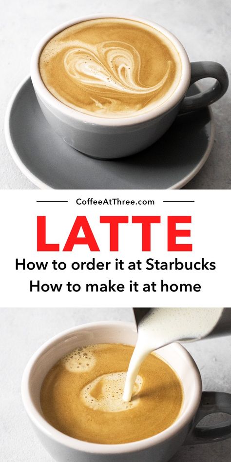 Coffee Starbucks Recipe, Cafe Latte Recipe, Speciality Coffee Recipes, How To Make Cappuccino, How To Make A Latte, Starbucks Latte, Steamed Milk, Drink At Home, Speciality Coffee Shop