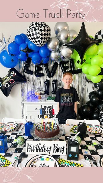 Jennifer Whitney on Instagram: "Alex’s 11th birthday party was next level thanks to @gametruck_md! 🎮 This was one of the best parties we’ve ever had and here’s why: 🎮The Game Truck Party staff took care of everything from scheduling, planning, virtual invitations, and facilitating the event! 🎮There were over 85 games to choose from and the staff screened the titles and ratings limits prior to arrival and again at setup! 🎮The state of the art equipment, comfortable sofas, lights and screens really kept the kids engaged and entertained! 🎮Our Game Coach took the time to make the birthday boy feel special, asking him his favorite games and ensuring they were available. He also did a great job getting everyone pumped up for the party! 🎮The parents had the opportunity to socialize and ca Gamer Truck Birthday Party, 10 Yr Birthday Party Ideas Boy, 12 Year Boy Birthday Party Ideas, Boys 11th Birthday Party Ideas, Teen Boys Birthday Party Ideas, 11 Year Birthday Party Ideas Boy, 8 Year Birthday Ideas Boy, Gamer Birthday Party Ideas Boys, Gaming Birthday Party Ideas Boys