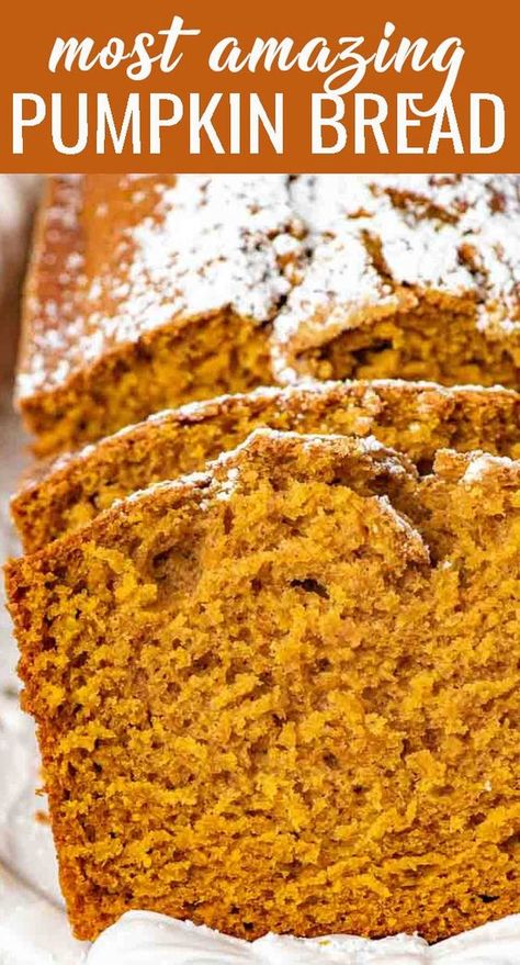 Pumpkin Bread Recipe Easy, Easy Pumpkin Bread Recipe, Easy Pumpkin Bread, Best Pumpkin Bread Recipe, Pumpkin Bread Easy, Moist Pumpkin Bread, Pumpkin Recipes Easy, Pumpkin Recipes Dessert, Pumpkin Bread Recipe