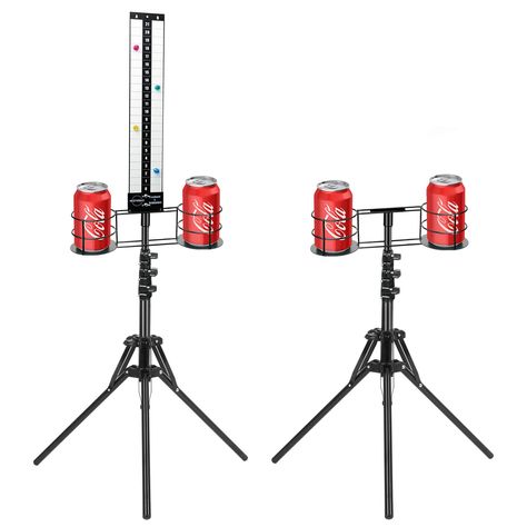 PRICES MAY VARY. 【 High Quality Scoreboard & Drink Holder 】Includes two sturdy tripod bases, two reinforced drink holders, a metal scoreboard and four powerful score magnets. The cornhole scoreboard and drink holder are made of high quality metal, which is not easy to rust and durable. The thicker wire diameter makes the drink holder more stable and weight-bearing, while the double pole design at the bottom allows drinks to be placed on one side without tipping over. 【 Adjustable Height 】The tri Cornhole Scoreboard, Patio Games, Perfect Score, Corn Hole Game, Cornhole Bags, Yard Games, Cornhole Boards, Drinking Games, Cell Phone Holder