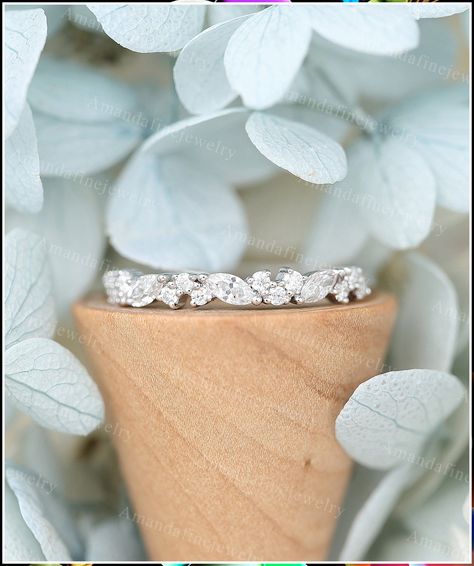 Wedding Bands - One of the world's largest retailer. Click immediately to get what you are looking for. White Gold Wedding Bands Women, Gold Wedding Band Women, Wedding Band Vintage, Beautiful Wedding Bands, Promise Band, Wedding Band Women, White Gold Wedding Band, Half Eternity Wedding Band, Moissanite Wedding Band