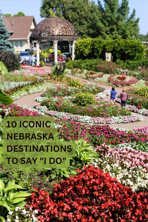 Consider these iconic tourist destinations in Nebraska for your perfect destination to say, "I do". All venues are accommodated to host wedding groups and show the character and culture of beautiful Nebraska! Visit Nebraska, Small Wedding Venues, Nebraska Wedding, Smallest Wedding Venue, Sunken Garden, Tourist Destinations, Small Wedding, Amazing Gardens, National Geographic