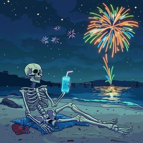 Skull Art Drawing, Skeleton Art, On Beach, Skull Art, Phone Backgrounds, Cute Wallpapers, Skeleton, Iphone Wallpaper, Art Drawings