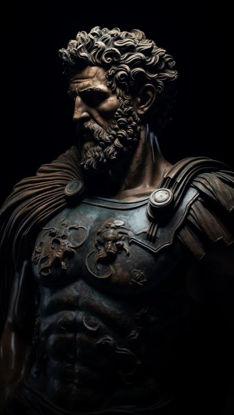 Stoic Sculptures, Marcus Aurelius Aesthetic, Marcus Aurelius Wallpaper, Stoicism Aesthetic, Stoic Aesthetic, Marcus Aurelius Statue, Marcus Aurelius Art, Masculine Art, Greek Paintings