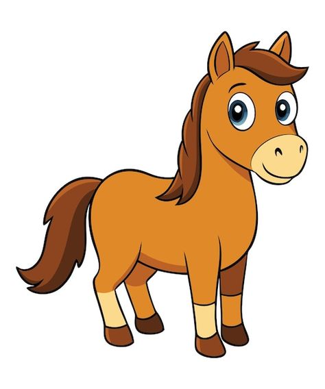 Cartoon Horse Vectors & Illustrations for Free Download Cartoon Drawing Images, Horse Clip Art, Horse Animation, Horse Cartoon, Horse Clipping, Brown Babies, Baby Horses, Art Inspiration Painting, Cartoon Animals