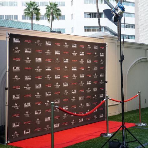 Backdrop For Events, Fashion Events Ideas, Diy Red Carpet Rope Stand, Red Carpet Backdrop Design, Diy Red Carpet Rope, Corporate Event Backdrop, Red Carpet Event Backdrop, Brand Backdrop, Red Carpet Photo Backdrop