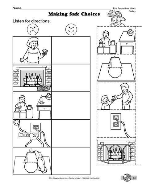 8 Best Preschool Images On Free Worksheets Samples Fire Safety Worksheets, Safety Lesson Plans, Safety Worksheets, Fire Safety Crafts, Fire Safety Free, Fire Safety Unit, Teaching Safety, Fire Safety For Kids, Fire Safety Activities