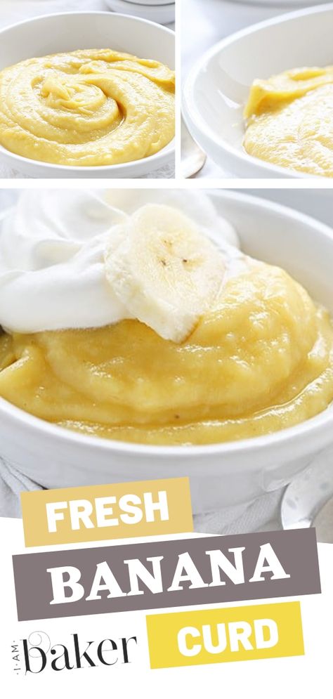 An easy Fresh banana curd recipe is one of the best desserts for banana aficionados to try. A Fresh banana curd is a healthy ripe banana recipe that can also be a filling for crepes, cakes, puddings, and even fresh banana as well. Enjoy this healthy banana recipe! Banana Curd, Healthy Banana Recipes, Magnolia Bakery Banana Pudding, Ripe Banana Recipe, Cake Filling Recipes, Banana Dessert Recipes, Best Banana Pudding, Yoghurt Cake, I Am Baker