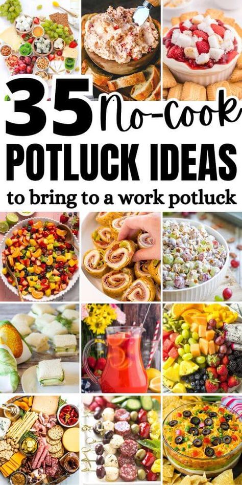 Potluck Lunch Ideas Easy, Chinese Potluck Ideas, Pot Luck Lunch Ideas, Store Bought Potluck Ideas, School Potluck Ideas, No Cook Potluck Ideas, Office Potluck Ideas Lunch, Mexican Potluck Ideas, Work Potluck Ideas