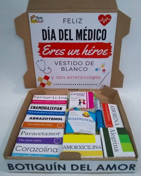 162 Me gusta, 7 comentarios - Eve Details🌻 (@evedetails) en Instagram: "¿Ya tienes regalo para este #DiaDelMédico ?🤩 Tenemos #BotiquinDelAmor  disponibles para envíos…" Doctor Party Decorations, Diy Valentine Gifts For Boyfriend, Doctor Party, Creative Gifts For Boyfriend, Valentines Gifts For Boyfriend, Diy Gifts For Boyfriend, Chip Bags, Diy Valentines Gifts, Bullet Journal Doodles