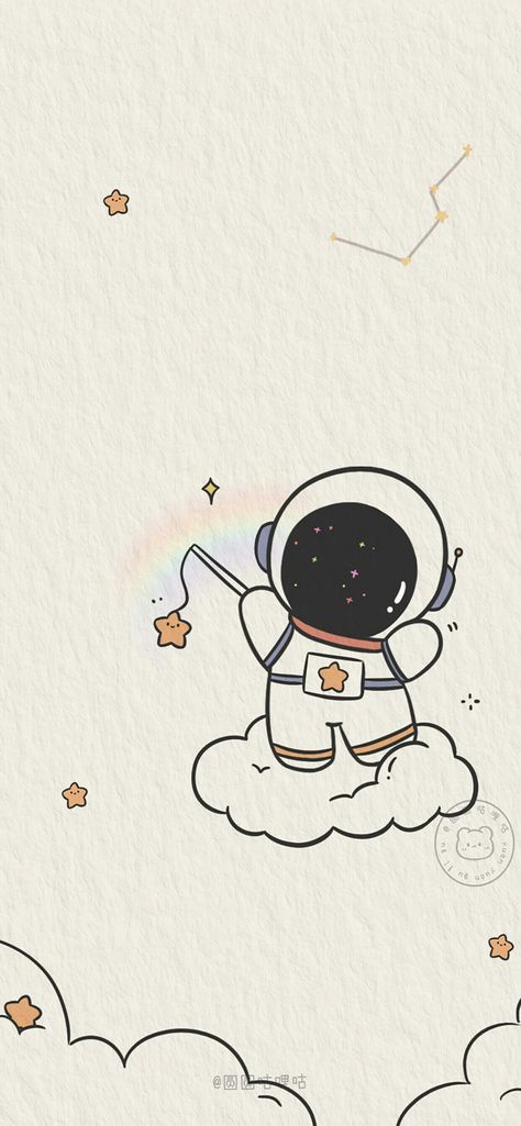 How To Draw Astronaut Easy, Kawaii Space Art, Aesthetic Planets Drawing, Space Aesthetic Drawing Easy, Galaxy Doodle Art, Cartoon Planets Drawing, Space Cute Drawing, Cute Space Drawings Easy, Astronaut Drawing Aesthetic