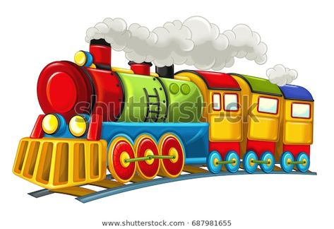 Find Cartoon Funny Looking Steam Train Isolated stock images in HD and millions of other royalty-free stock photos, illustrations and vectors in the Shutterstock collection.  Thousands of new, high-quality pictures added every day. Picture Of Train, Train Cartoon, Train Clipart, Monster Truck Coloring Pages, Train Illustration, Train Drawing, Happy Birthday Decor, Train Theme, School Painting