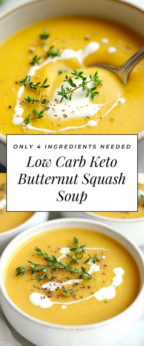 Image for Low Carb Keto Butternut Squash Soup Low Carb Butternut Squash Soup, Keto Butternut Squash Soup, Keto Butternut Squash, Paleo Soup Recipes, Calabaza Squash, Squash Soup Recipes, Paleo Soup, Squash Soup Recipe, Cozy Dinner