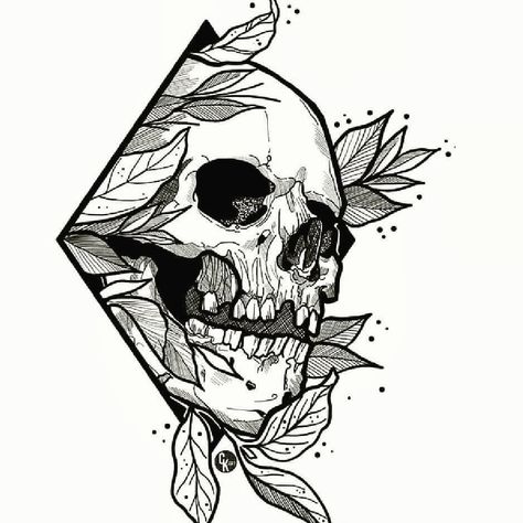 Tattoo Crane, Skull Art Drawing, Skulls Drawing, Skull Tattoo Design, Skull Artwork, Tattoo Art Drawings, Skull Drawing, Pencil Art Drawings, Skull Tattoos