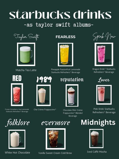 Pink Drink Starbucks, Taylor Swift Albums, Starbucks Secret Menu Recipes, Cold Starbucks Drinks, Taylor Swift Jokes, Secret Starbucks Recipes, Starbucks Drinks Diy, Iced Starbucks Drinks, Secret Starbucks Drinks