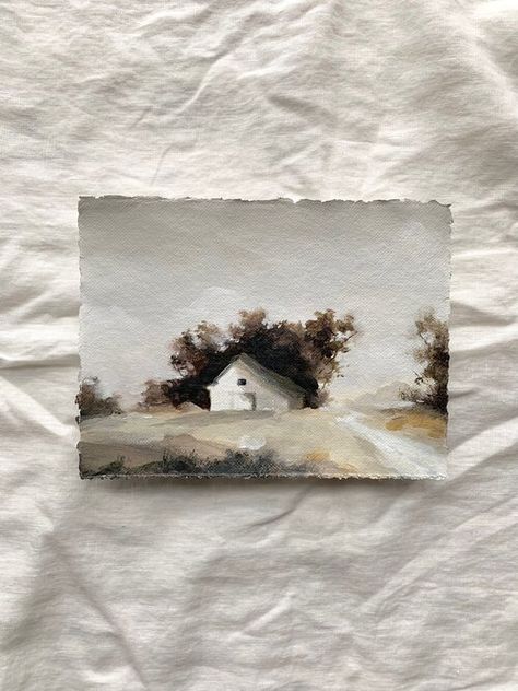 Mini Toile, Creative Painting, Watercolor Inspiration, Easy Paintings, Watercolor Landscape, Painting Techniques, Painting Inspiration, Aesthetic Art, Landscape Art