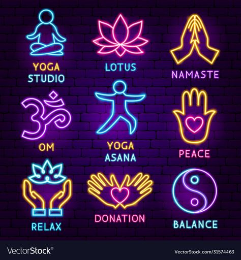 Yoga Website, Neon Artwork, Yoga Mom, Phone Icons, Sign Board, Phone Icon, Yoga Studio, Anime Artwork, Neon Lighting