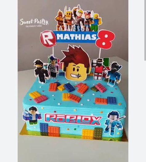 Roblox Birthday Party Ideas Cakes, Roblox Cakes, Roblox Birthday Cake, Roblox Party, Roblox Cake, Roblox Birthday, Ideas Cumpleaños, Cakes For Boys, Birthday Cake Kids