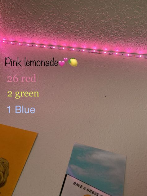 Preppy Led Light Colors, Led Light Custom Colors, Led Combos, Led Ideas, Diy Led Lighting Ideas, Led Colours, Led Room Lighting, Teen Room Designs, Led Camera