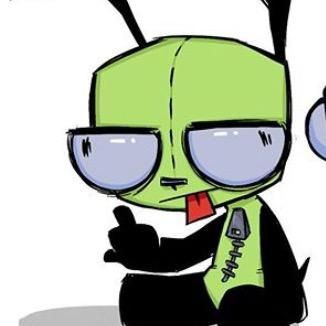 Invader Zim, Cartoon Character, Green, White