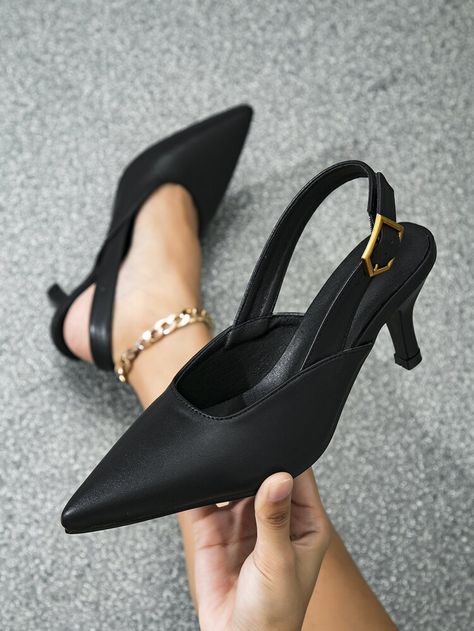 Elegant Flat Shoes, Shoes Heels Classy, Low Heel Pumps, Heels Classy, Girly Shoes, Elegant Shoes, Wedding Heels, Slingback Heel, Slingback Pump