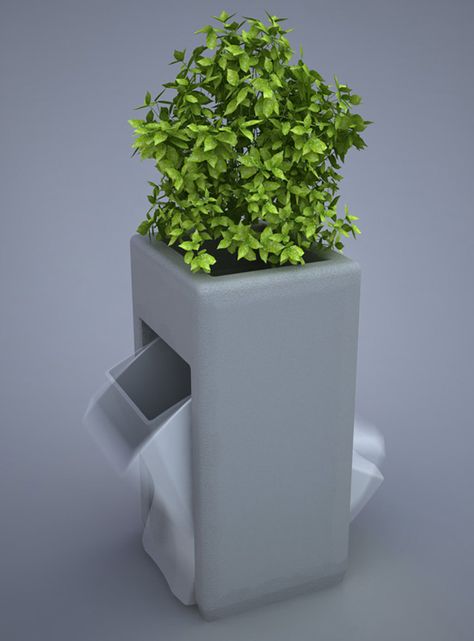 M. Firat Ant | Public Trash Bin Concepts Atrium Design, Urban Design Architecture, Parks Furniture, Litter Bin, Recycle Bin, Trash Containers, Indoor Vegetable Gardening, Recycled Tin, Urban Furniture