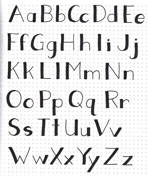 Download fonts Handwritten Alphabet Font Guide Easy Lettering Styles Simple, Handlettering Abc, Fonts Alphabet Handwritten, Handwritten Alphabet, Fonts Handwriting Alphabet, Lettering Styles Alphabet, Different Lettering, Font Guide, Bullet Journal Font