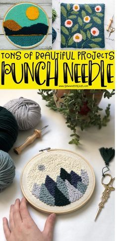 Easy Punch Needle, How To Punch, Punch Needling, Easy Punch, Summer Living Room, Inkle Weaving, Punch Needle Patterns, Needle Crafts, Craft Punches