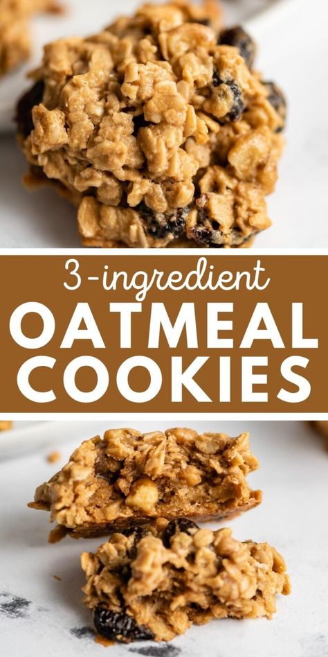 I Lost 100 Pounds, Vegan Oatmeal Cookies, 3 Ingredient Cookies, Healthy Oatmeal Cookies, Vegan Oatmeal, Lost 100 Pounds, Healthy Food Facts, Quit Drinking, Healthy Oatmeal