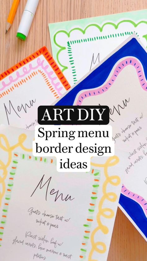 Spring Menu Ideas, Diy Menu Cards, Menu Design Ideas, 21 Dinner, Watercolor Menu, Diy Menu, Menu Card Design, Spring Menu, Friendsgiving Party