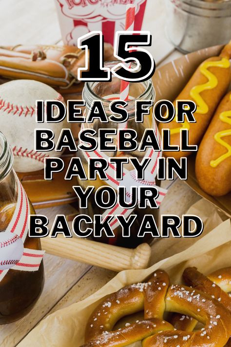 Baseball Season Party, Baseball Game Party Ideas, Baseball Party Ideas Games, Baseball Party Snacks Ideas, Baseball Party Menu Ideas, T Ball Party Ideas, Baseball Themed Food Ideas, Orioles Party Ideas, Baseball End Of Season Party Ideas