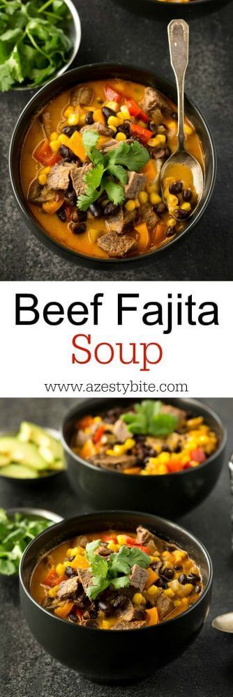 Beef Fajita Soup Beef Fajita Soup Recipe, Beef Fajita Soup, Beef Fajita Recipe, Fajita Soup Recipe, Meal For Dinner, Fajita Soup, Soup Beef, Steak Fajita Recipe, Homemade Fajita Seasoning