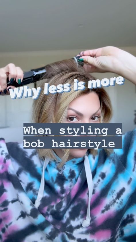 Newport Beach Hairstylist colorist & extensions | Quick and easy undone waves Remember the words “undone” and “messy” it doesn’t have to be perfect 👌🏼 It’s not supposed to be I did the… | Instagram Styling A Bob Haircut Tutorial, How To Curl A Bob Haircut Hair Tutorials, Lob Vs Bob Haircut, Curling Bob Hair, Curling A Short Bob, Curling Bob Hair Tutorials, Curling A Bob, How To Curl A Short Bob, How To Curl Bob Haircut