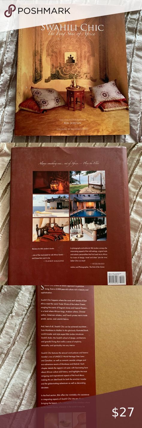 New Book: Swahili Chic: The Feng Shui of Africa by Bibi Jordan Swahili Chic, Jordan Shop, Feng Shui, New Books, Jordan, Best Deals, Books, Closet