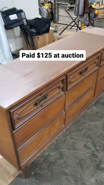 1970s Furniture Makeover, Midcentury Dresser Flip, Mcm Dresser Flip, Mcm Furniture Makeover, Mid Century Dresser Makeover, Mid Century Modern Dresser Makeover, Dresser Flips, 1970s Furniture, Dresser Refinish