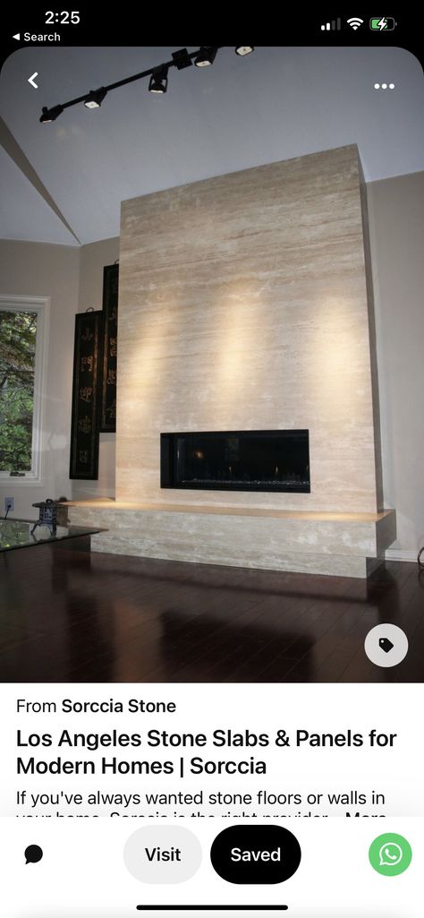 Travertine Fireplace, Fireplace Feature, Ivory Travertine, Contemporary Rustic Decor, Fireplace Facade, Brick Fireplace Makeover, Limestone Fireplace, Open Plan Living Room, Contemporary Fireplace