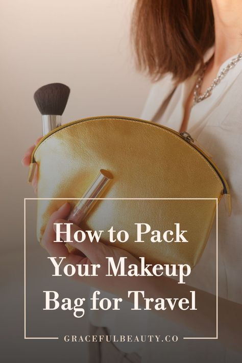 Are you struggling with how to pack your makeup bag for travel? Whether you’re a minimalist or a maximalist, it’s important to plan and be prepared. If you prefer to travel light, consider pre-packing your hand luggage liquids in a reusable airport bag to breeze through security. Click through to learn how to pack your makeup bag for travel! Packing Makeup For Travel, Travel Makeup Bag Essentials, Travel Makeup Essentials, Minimalist Makeup Bag, Basic Makeup Kit, Packing Toiletries, Airport Bag, Travel Size Makeup, Makeup Bag Essentials