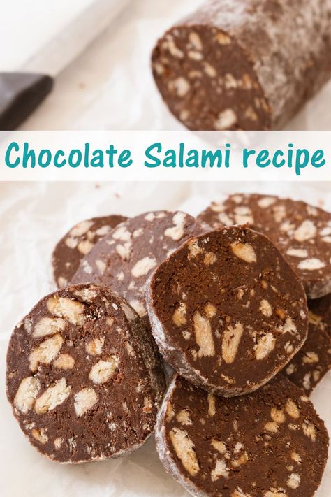 Traditional Chocolate Salami Dessert, Grandmother’s Recipe Deserts With Cream Cheese, Chocolate Salami Recipe, Salami Recipe, Breakfast Casserole Muffins, Chocolate Salami, Italian Salami, Italian Chocolate, Italian Recipes Traditional, Winter Treats